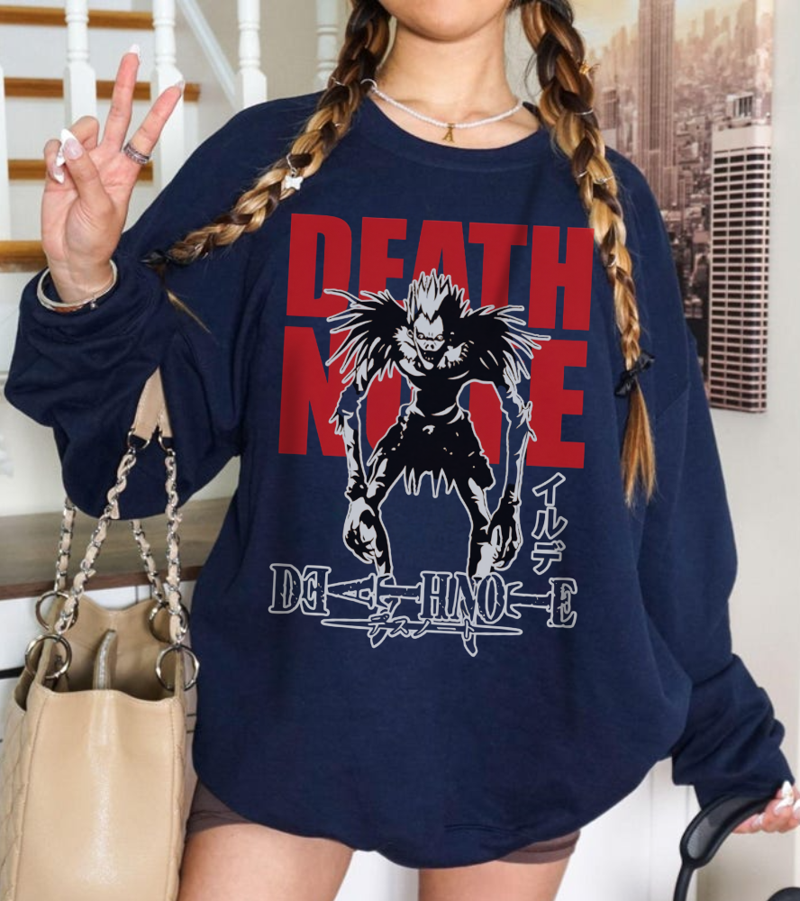 Ryuk Shinigami Death Note Sweatshirt – 100% Cotton Anime Pullover for Dark Anime Fans