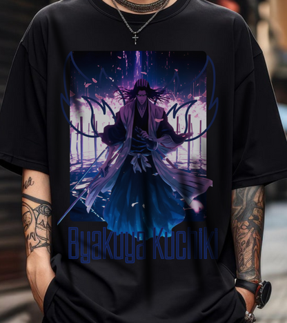 Byakuya Kuchiki Bleach T-Shirt – 100% Cotton Anime Tee for Soul Reaper Fans