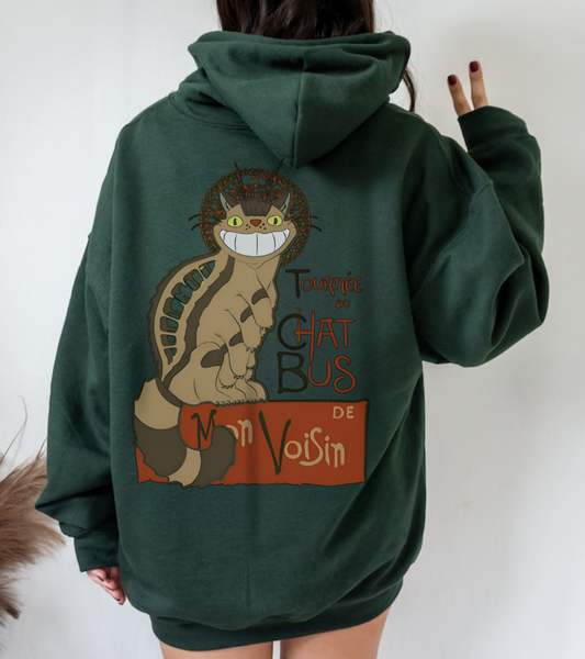 Catbus Back Print Hoodie – 100% Cotton Studio Ghibli Hoodie from My Neighbor Totoro