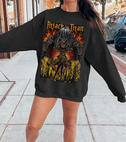 Eren Jaeger Sweatshirt – 100% Cotton Attack on Titan Anime Pullover