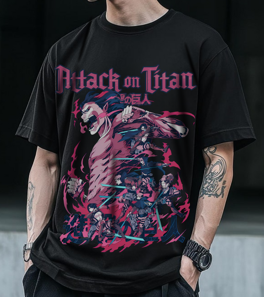 Attack on Titan T-Shirt – 100% Cotton Anime Tee for AOT Fans