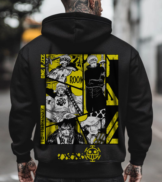 Trafalgar Law One Piece Hoodie with Back Print – 100% Cotton Anime Hoodie