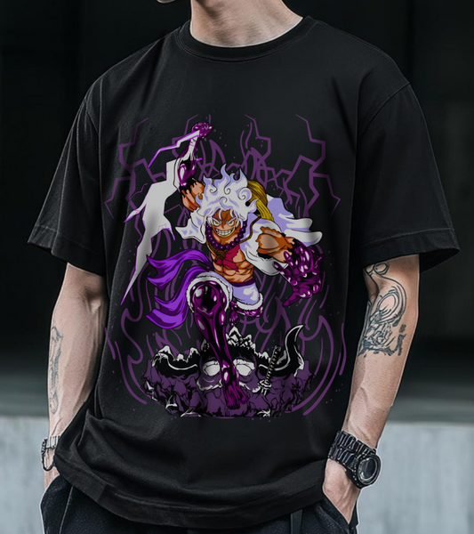 Luffy Gear 5 One Piece T-Shirt – 100% Cotton Anime Tee for Straw Hat Fans