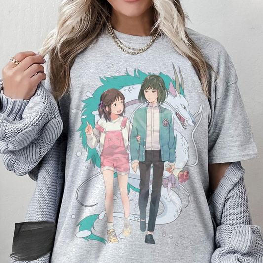 Spirited Away T-Shirt 100% Cotton Studio Ghibli Anime Graphic Tee