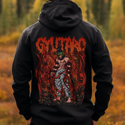 Gyutaro Back Print Hoodie | Demon Slayer Art | 100% Cotton Anime Hoodie