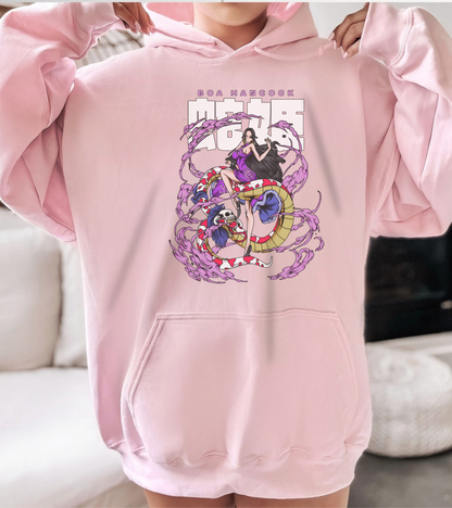 Boa Hancock Hoodie – 100% Cotton One Piece Anime Hoodie for True Fans