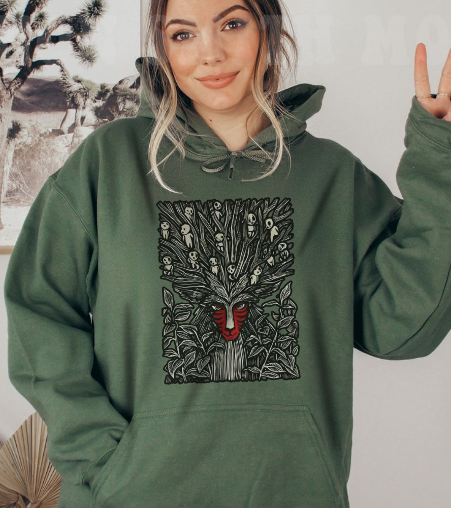 Forest Spirit Studio Ghibli Hoodie – 100% Cotton Cozy Anime Hoodie for Ghibli Fans