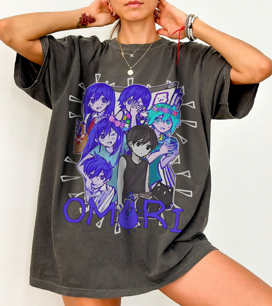 OMORI Family T-Shirt – 100% Cotton Indie Game Tee Featuring Sunny and Friends