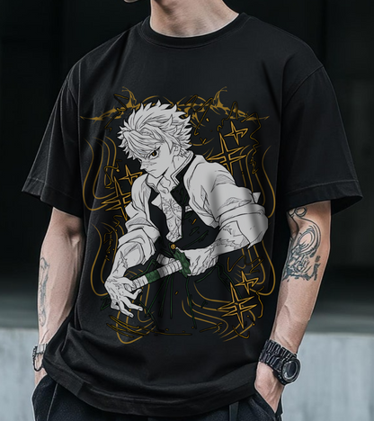 Sanemi Shinazugawa Demon Slayer T-Shirt – 100% Cotton Anime Tee for Demon Slayer Fans