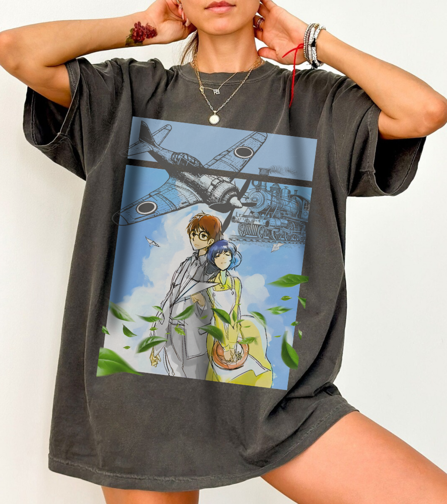 The Wind Rises Ghibli T-Shirt – 100% Cotton Anime Tee for Studio Ghibli Fans