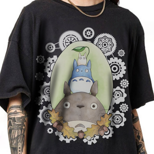 My Neighbor Totoro Sweet T-Shirt 100% Cotton Studio Ghibli Anime Tee