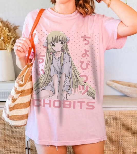 Chii and Freya Chobits T-Shirt – 100% Cotton Anime Shirt Featuring CLAMP’s Iconic Persocoms