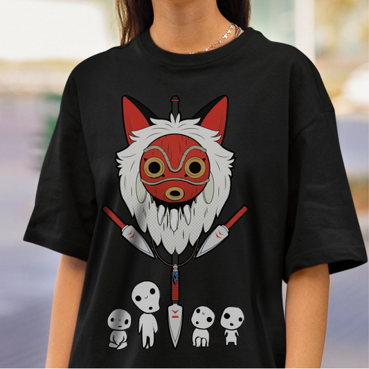 Kodama Princess Mononoke T-Shirt 100% Cotton | Studio Ghibli Anime Tee