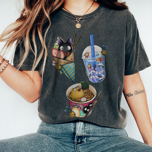 Ghibli Kawaii T-Shirt – Cute Studio Ghibli Shirt 100% Cotton Anime Tee for Fans