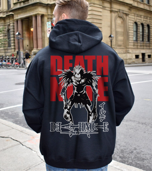 Ryuk Shinigami Death Note Back Print Hoodie – 100% Cotton Anime Sweatshirt for Dark Aesthetic Fans