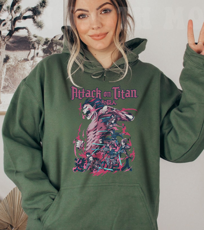 Attack on Titan Hoodie – 100% Cotton Anime Pullover for True Fans