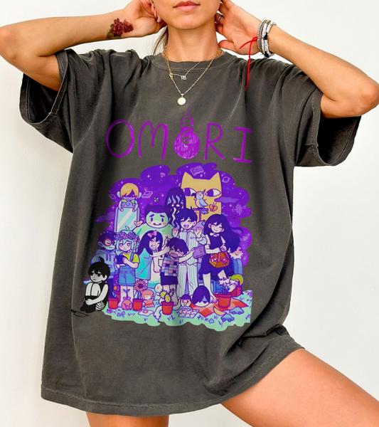 OMORI T-Shirt – 100% Cotton Indie Game Shirt Featuring OMORI Characters and Art