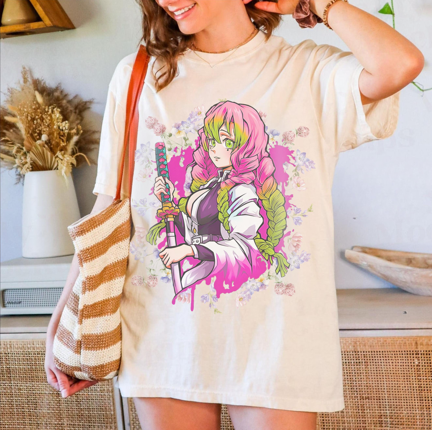 Mitsuri Kanroji Love Hashira T-Shirt | 100% Cotton Demon Slayer Anime Tee