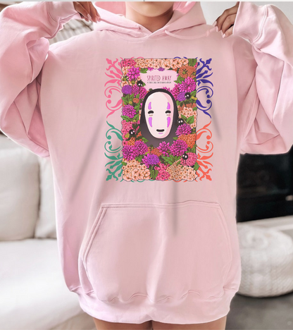 No Face Spirited Away Hoodie – 100% Cotton Gildan 18500 | Studio Ghibli Anime Hoodie