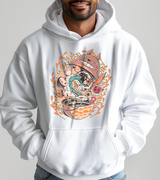 Totoro Matryoshka Hoodie – 100% Cotton Studio Ghibli Sweatshirt for Anime Fans