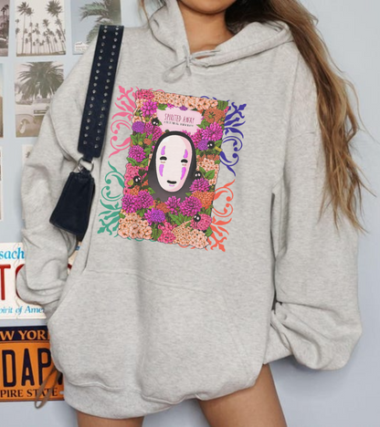 No Face Spirited Away Hoodie – 100% Cotton Gildan 18500 | Studio Ghibli Anime Hoodie
