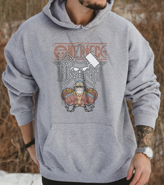 Franky One Piece Hoodie – 100% Cotton Anime Pullover for Straw Hat Fans