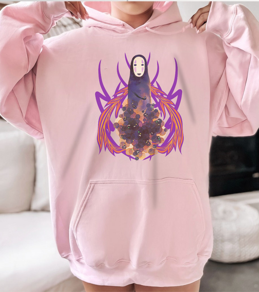 No Face Hoodie – 100% Cotton Spirited Away Studio Ghibli Anime Pullover