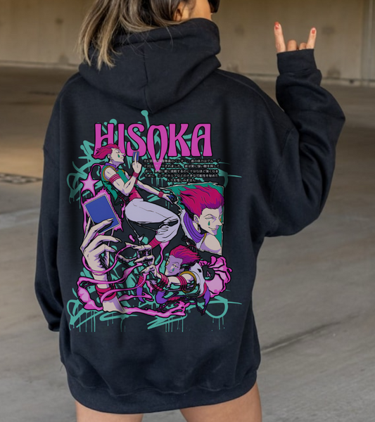 Hisoka Morow Hunter x Hunter Hoodie with Back Print – 100% Cotton | Anime Streetwear for Fans