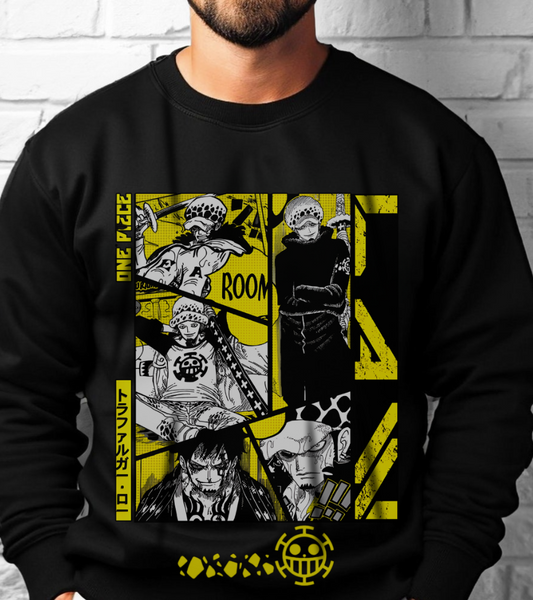 Trafalgar Law One Piece Sweatshirt – 100% Cotton Anime Pullover for Fans