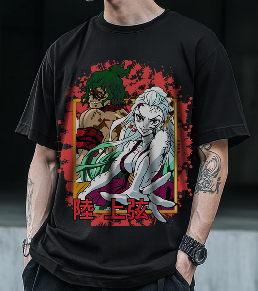 Daki Gyutaro Demon Slayer T-Shirt – 100% Cotton Anime Tee for Upper Moon Fans