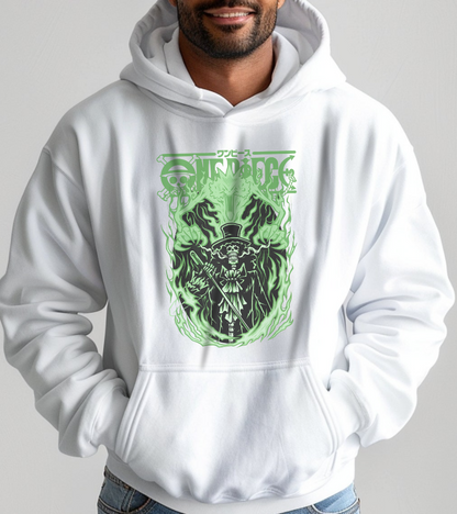 Brook One Piece Hoodie – 100% Cotton Anime Hooded Sweatshirt for Soul King Fans