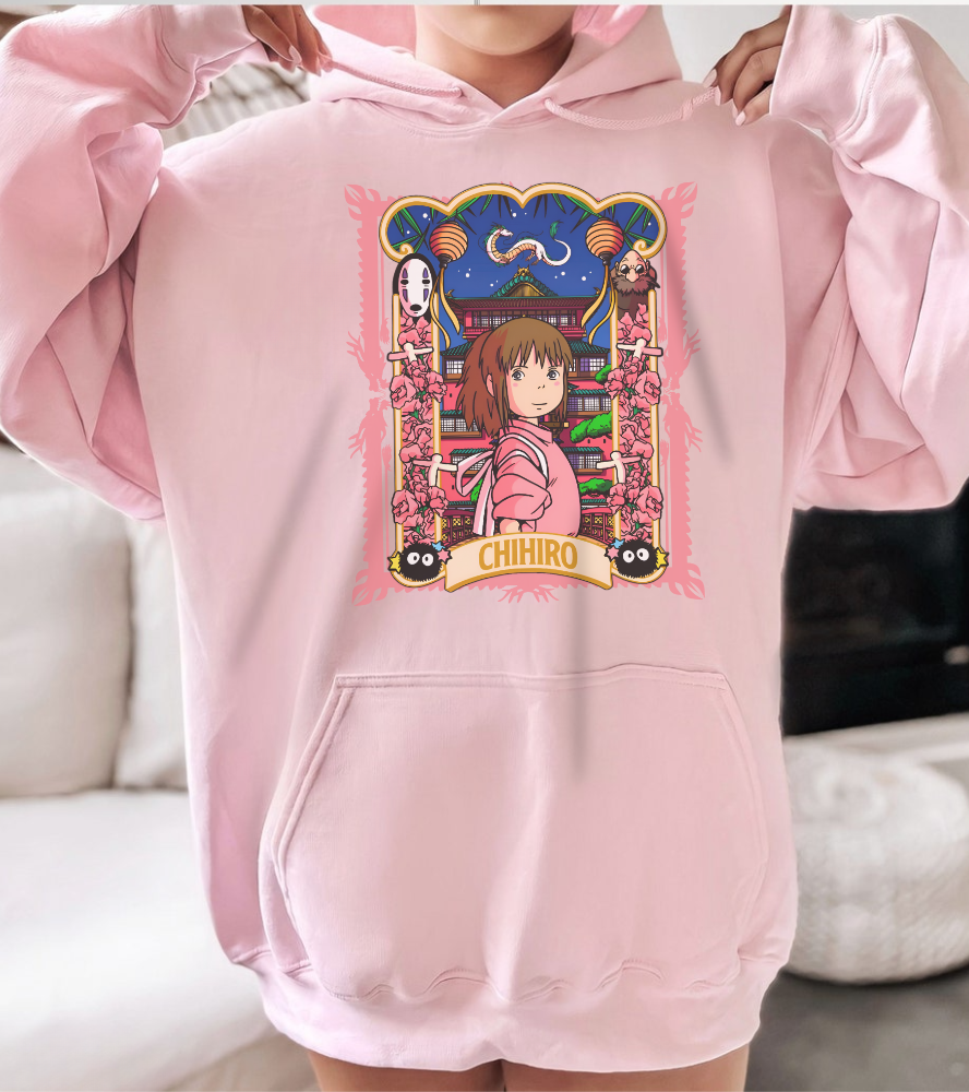 Spirited Away Chihiro Hoodie – 100% Cotton Studio Ghibli Hoodie for Anime and Ghibli Fans