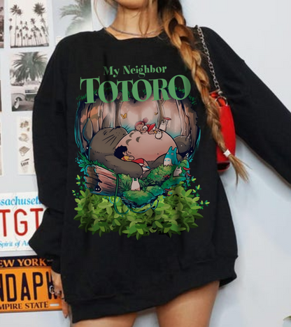 My Neighbor Totoro Dream Sweatshirt – 100% Cotton Cozy Anime Pullover for Studio Ghibli Fans