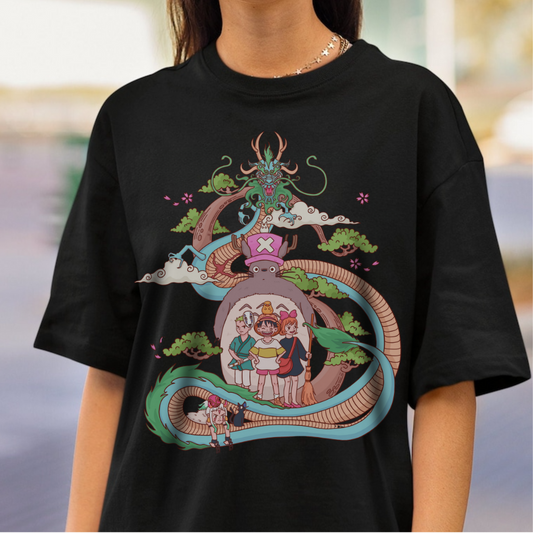 Spirited Away One Piece T-Shirt 100% Cotton | Studio Ghibli Anime Tee