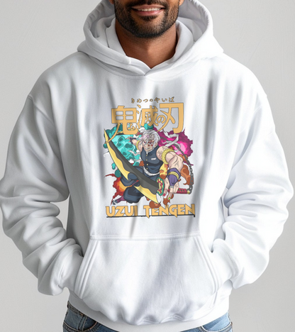 Uzui Tengen Demon Slayer Hoodie – 100% Cotton Anime Pullover for Kimetsu no Yaiba Fans