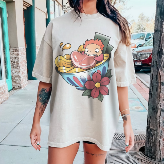 Ponyo Snack Jam T-Shirt | 100% Cotton Studio Ghibli Anime Tee