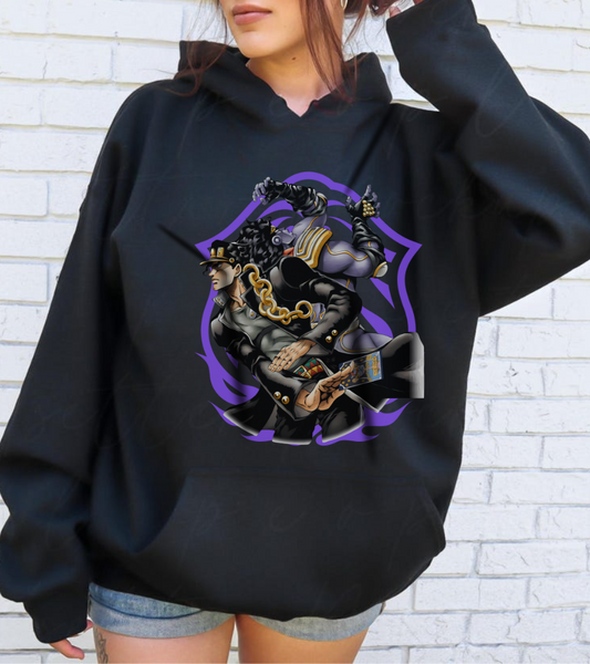 Jotaro Kujo Hoodie – 100% Cotton JoJo’s Bizarre Adventure Anime Sweatshirt