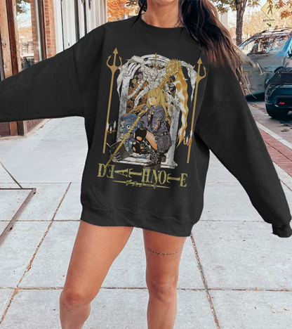 Misa Amane Death Note Sweatshirt – 100% Cotton Anime Pullover for Gothic & Otaku Style