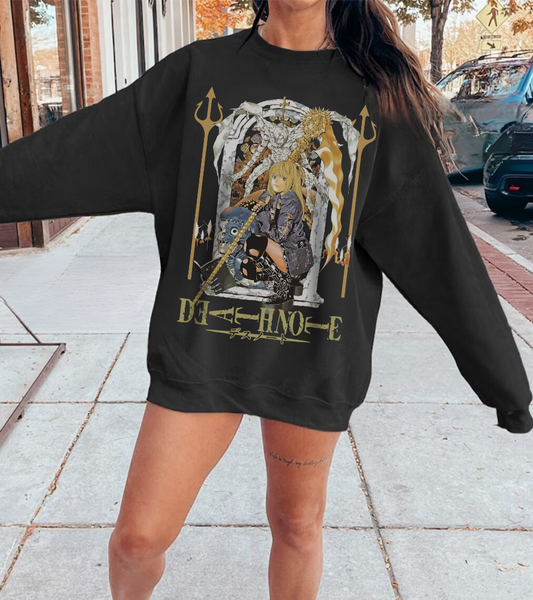 Misa Amane Death Note Sweatshirt – 100% Cotton Anime Pullover for Gothic & Otaku Style