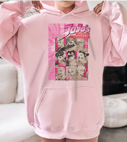 JoJo’s Bizarre Adventure Hoodie – 100% Cotton Anime Hoodie Featuring Iconic Joestar & Stand Designs – Stylish Otaku Sweatshirt