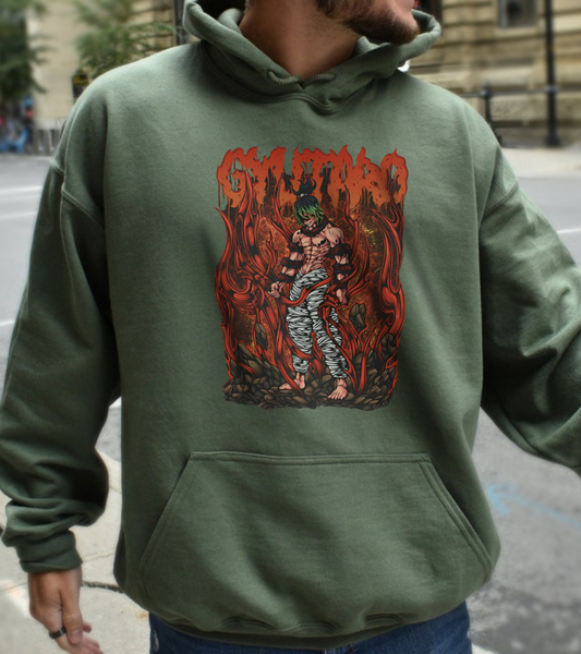 Gyutaro Demon Slayer Hoodie – 100% Cotton Anime Hoodie for Upper Moon Six Fans
