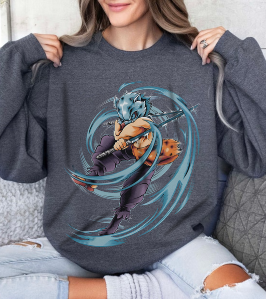 Inosuke Hashibira Demon Slayer Sweatshirt – 100% Cotton Anime Pullover for Fans