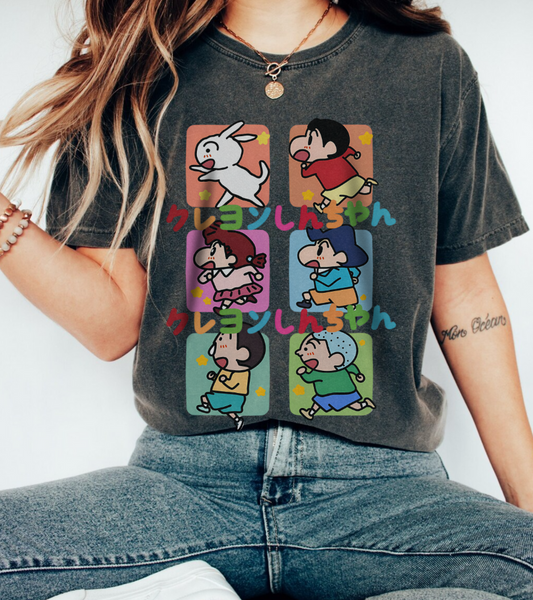 Shinchan T-Shirt – 100% Cotton Funny Anime Tee for Classic Cartoon Fans