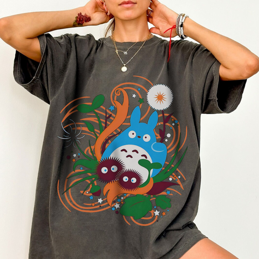 Totoro T-Shirt – 100% Cotton Studio Ghibli Tee for Anime Fans & Collectors